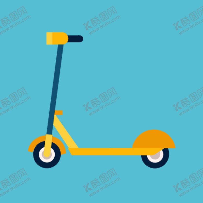 编号：85180201271558386151【酷图网】源文件下载-电动滑板车平面插图