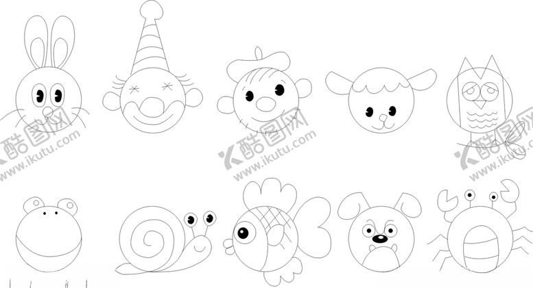 编号：13461909281716065326【酷图网】源文件下载-圆的简笔画