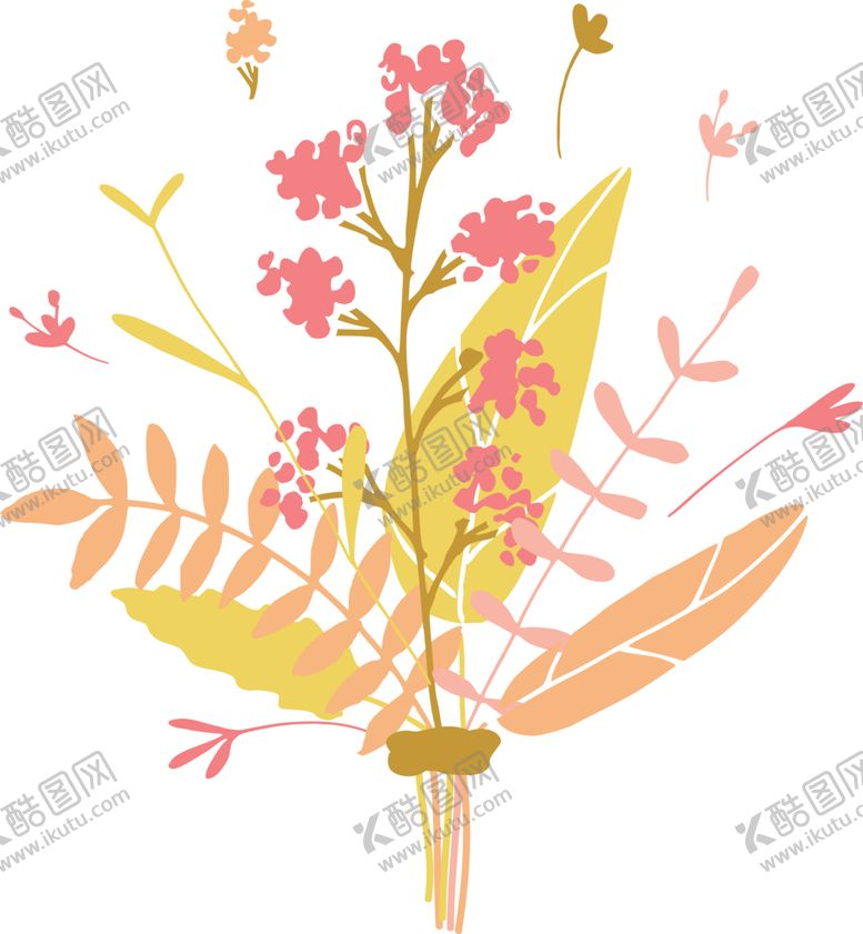 编号：75030010090504456105【酷图网】源文件下载-花草插画