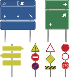 路牌路标指示牌红绿灯