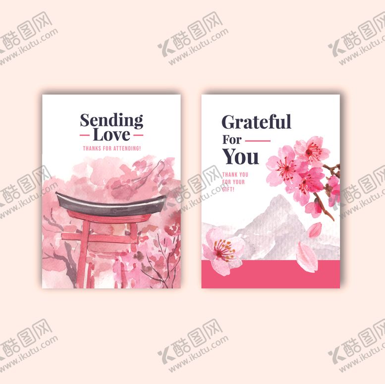 编号：96368110071413301962【酷图网】源文件下载-樱花主题贺卡设计