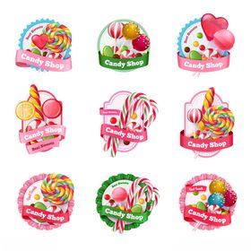 缤纷多彩的甜蜜糖果图标