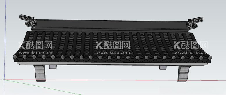 编号：23750211270648549848【酷图网】源文件下载-复古飞檐中式屋檐草图大师模型