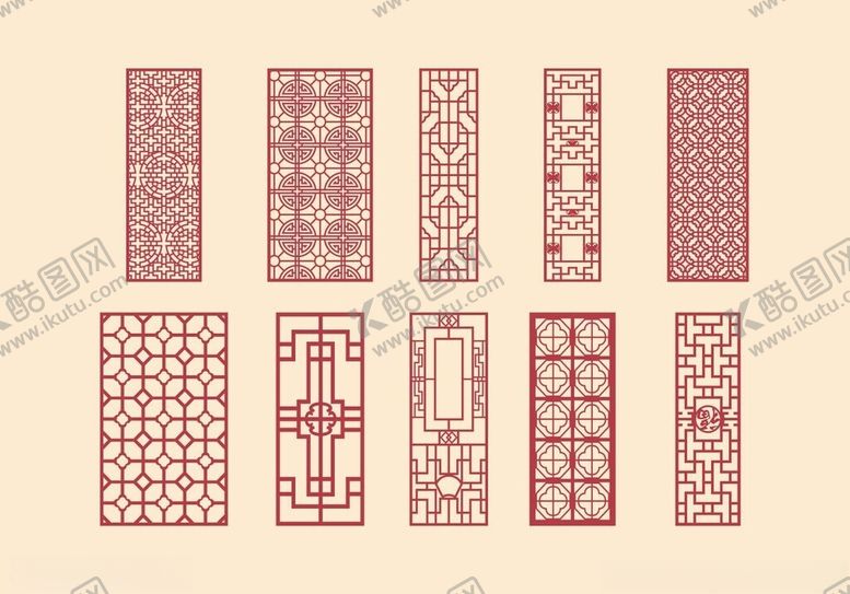 编号：59814911021650167988【酷图网】源文件下载-中式镂空雕花隔断