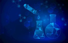 矢量卡通科学实验背景