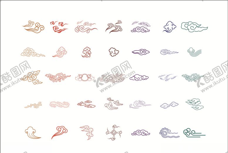 编号：58107506301958495729【酷图网】源文件下载-祥云矢量图