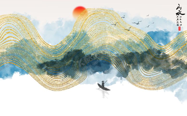 编号：13560605191133277650【酷图网】源文件下载-山脉抽象装饰画