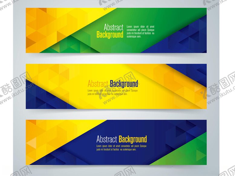 编号：21893504032242472625【酷图网】源文件下载-多彩几何风格横幅设计
