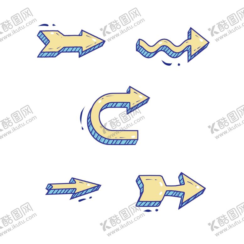 编号：46905412090518187303【酷图网】源文件下载-漫画简笔箭头