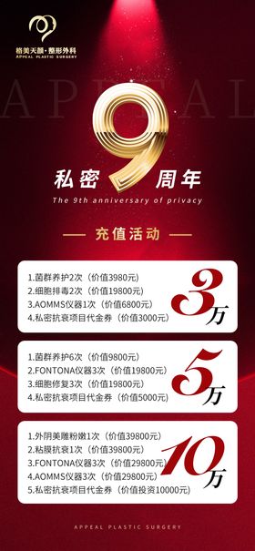 高级私密周年充值活海报设计