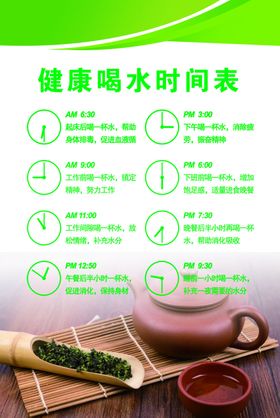 健康喝水时间表