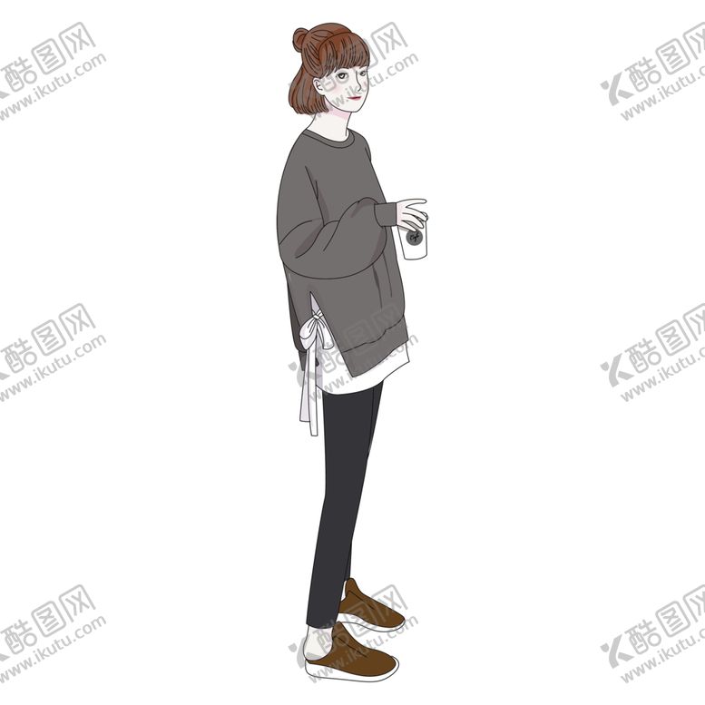 编号：14009302110829345259【酷图网】源文件下载-女神节拿着咖啡杯的职场
