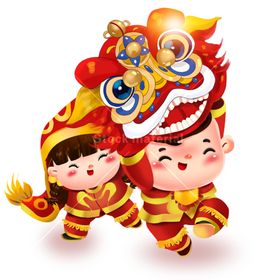 卡通舞狮