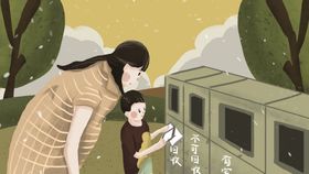 编号：48062909241431394093【酷图网】源文件下载-垃圾分类手绘插画