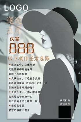 美容海报中医皮肤专家减肥黑色背景