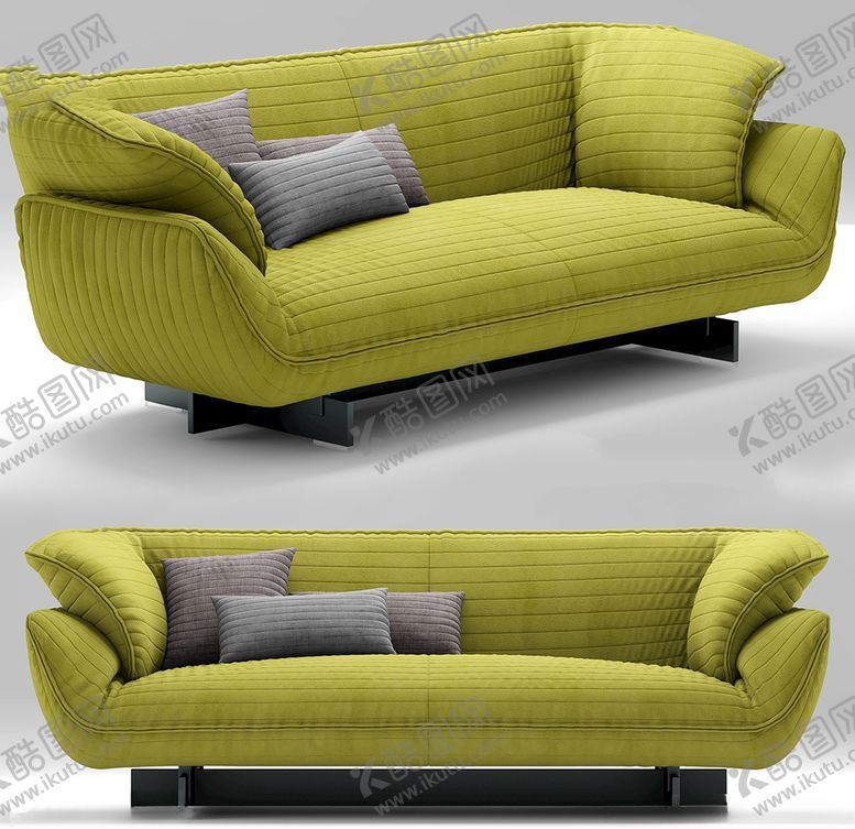 编号：51516210091448231232【酷图网】源文件下载-布艺双人沙发