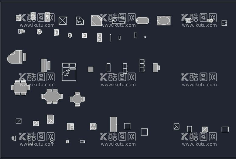 编号：40971012191357056004【酷图网】源文件下载-CAD素材卫生间 家电