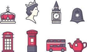 英国风情矢量图图片