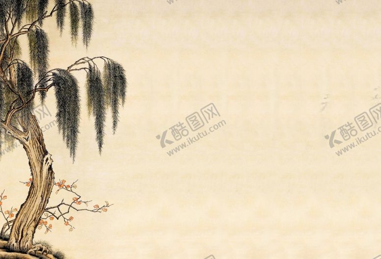 编号：85010606292132292321【酷图网】源文件下载-水墨垂柳图