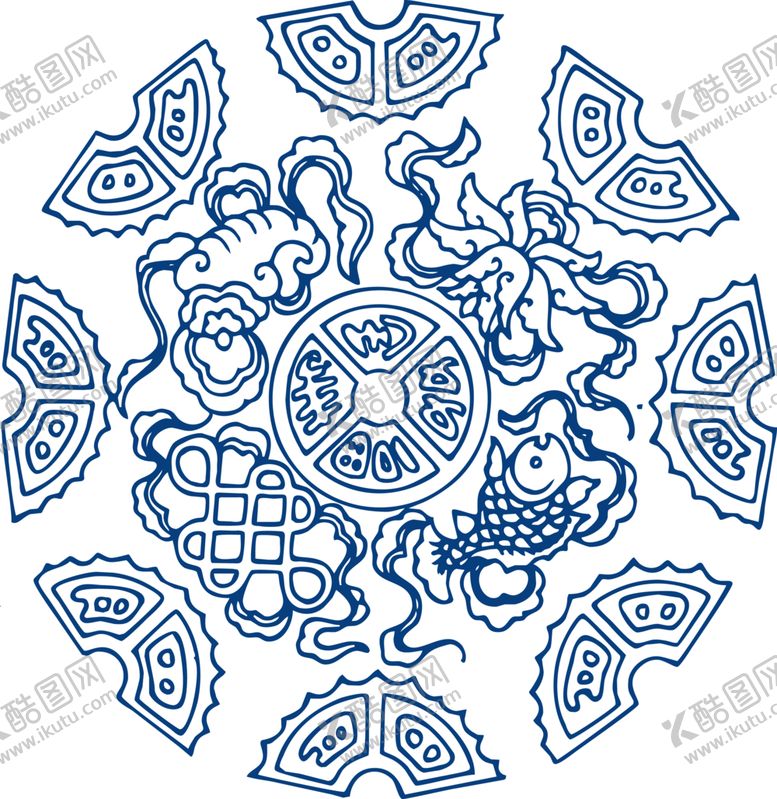 编号：97220705011344011767【酷图网】源文件下载-青花瓷图案