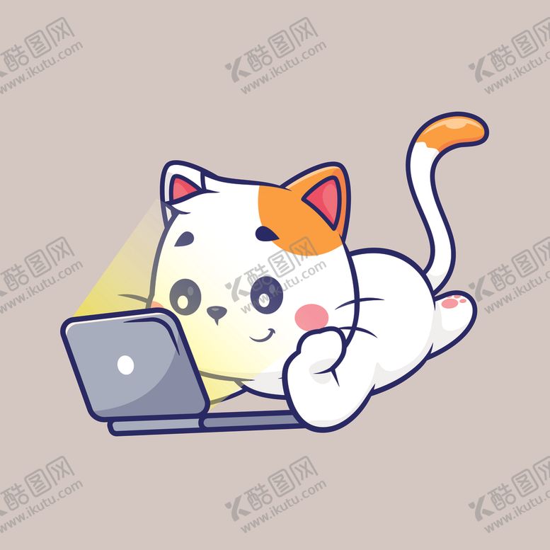 编号：17127212241434413755【酷图网】源文件下载-矢量卡通小猫