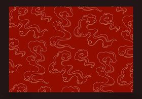 红色底纹龙纹中式图案