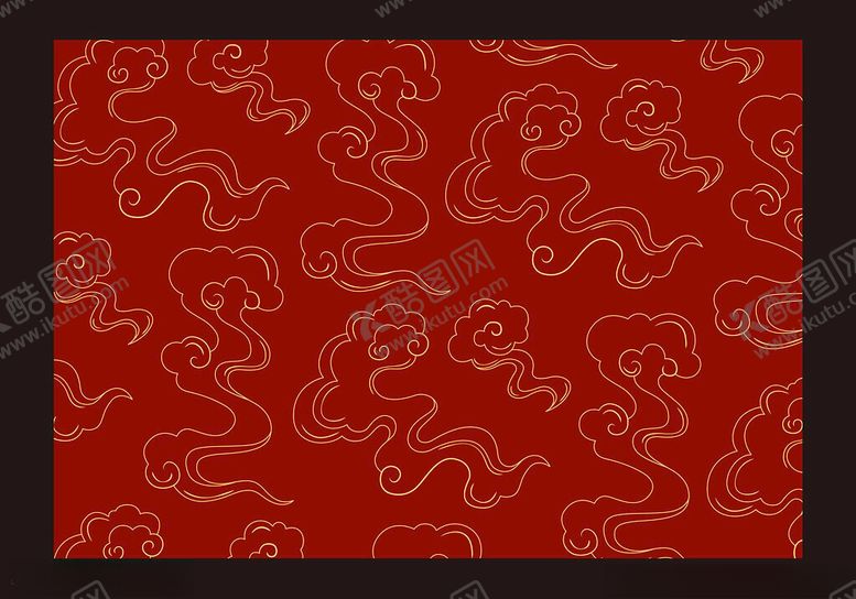 编号：49746504292159018864【酷图网】源文件下载-红色底纹龙纹中式图案