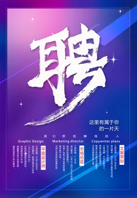 招聘海报诚校园会企业