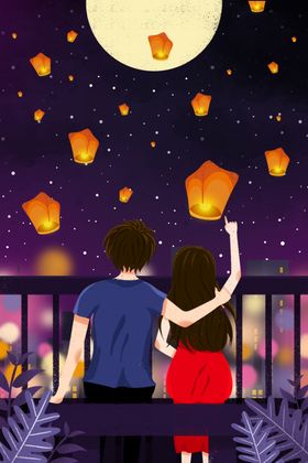 情人节创意插画海报