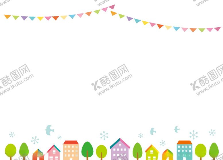 编号：23624709290526438436【酷图网】源文件下载-小房子创意卡通背景