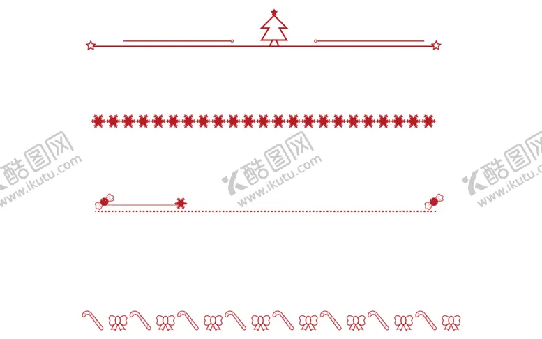 编号：51533410202158105860【酷图网】源文件下载-圣诞节分割线