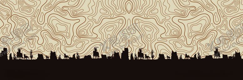 编号：44842701041041375591【酷图网】源文件下载-城市剪影与复古花纹背景