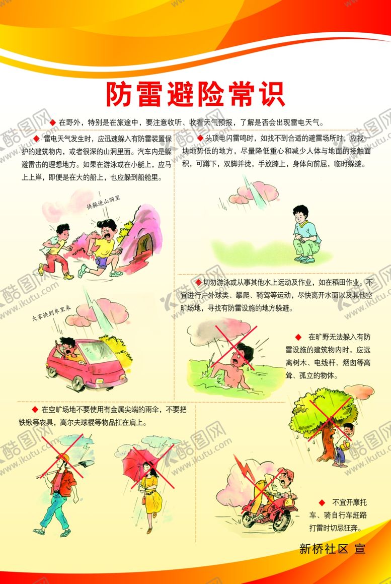 编号：65341109220252192647【酷图网】源文件下载-防雷避险常识