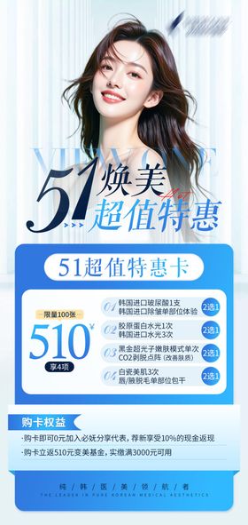 医美51超值特惠卡海报