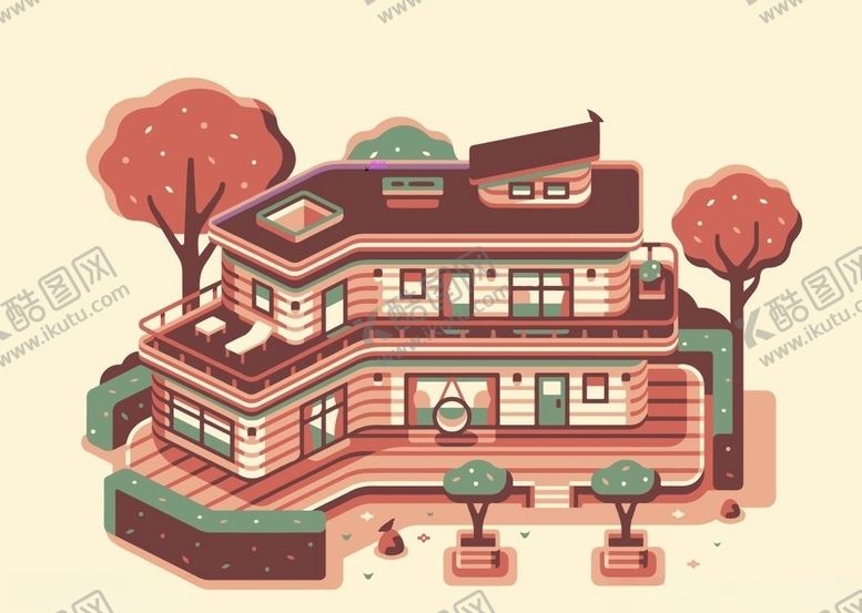 编号：85968910081051389919【酷图网】源文件下载-建筑插画