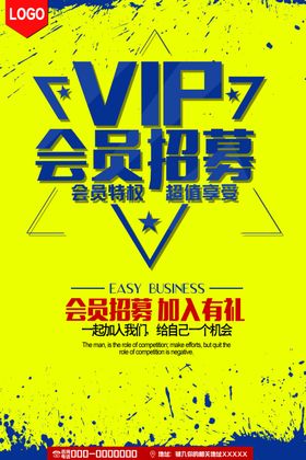 vip会员招募海报