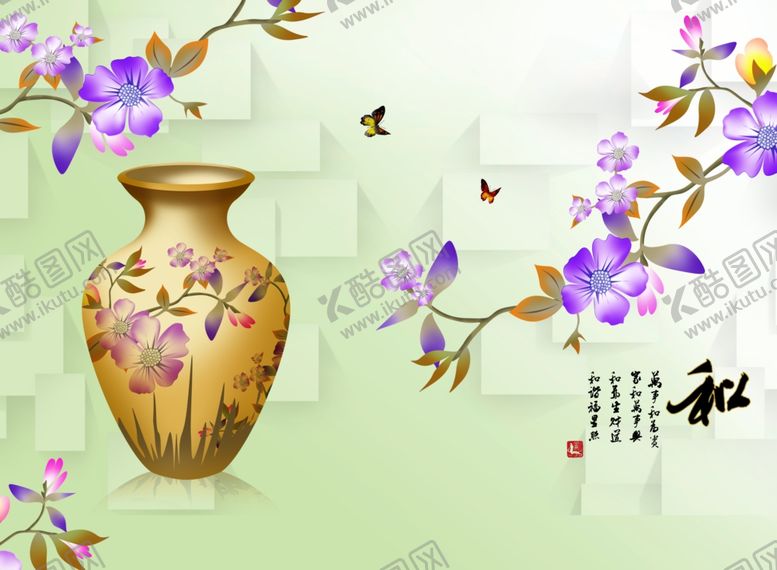 编号：82599205152317216538【酷图网】源文件下载-花卉背景墙