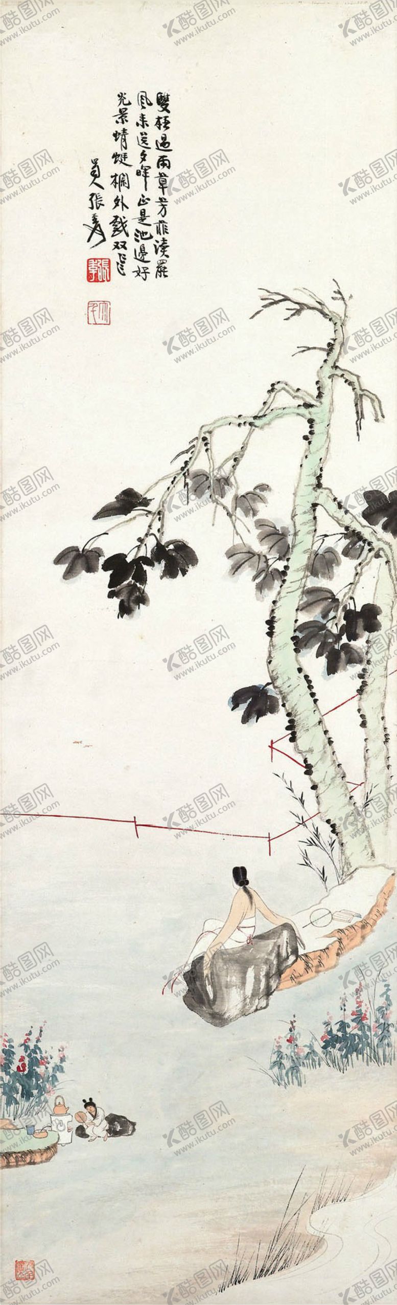 编号：71210502080248289159【酷图网】源文件下载-张大千人物画