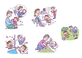 亲子温馨互动瞬间