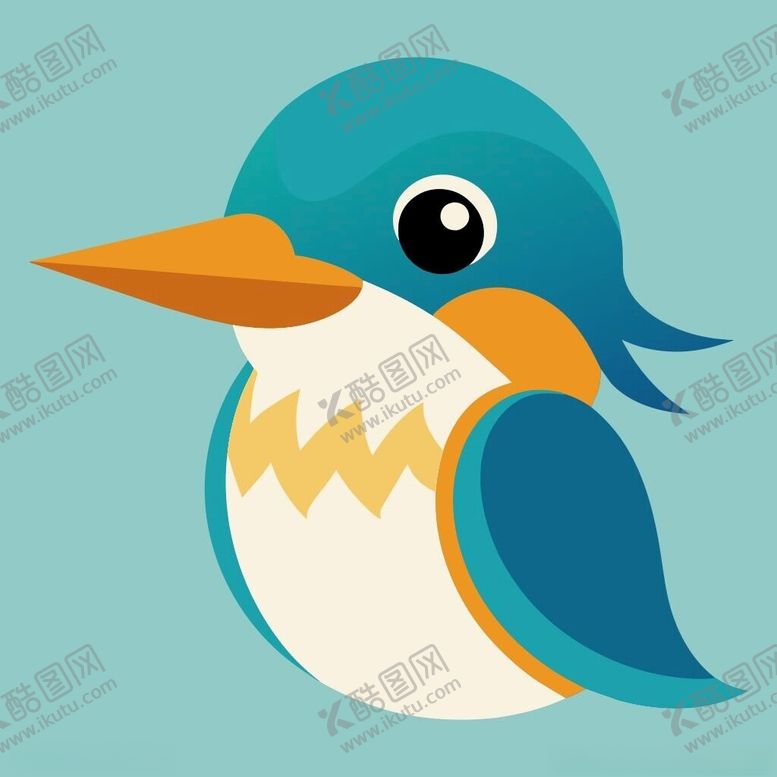 编号：36367101271951135637【酷图网】源文件下载-可爱的翠鸟头像