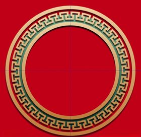 中国风边框金色