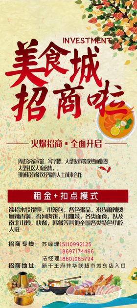 美食城招商展架