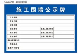 施工工地三员管理公示牌