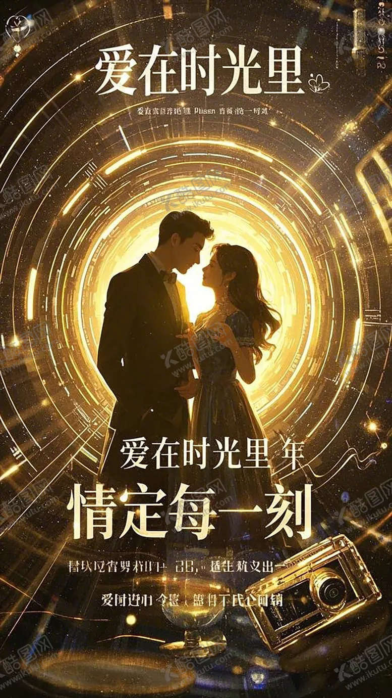 编号：32578402122326112122【酷图网】源文件下载-情人节复古黑金海报