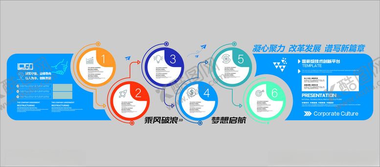 编号：48976704160019512055【酷图网】源文件下载-多彩环形图表信息展示