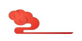 红色祥云云纹中国风