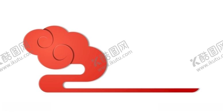 编号：39568610272154135486【酷图网】源文件下载-红色祥云云纹中国风