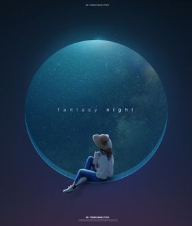 梦幻童话背景海报