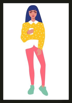 手绘卡通女孩动画动画