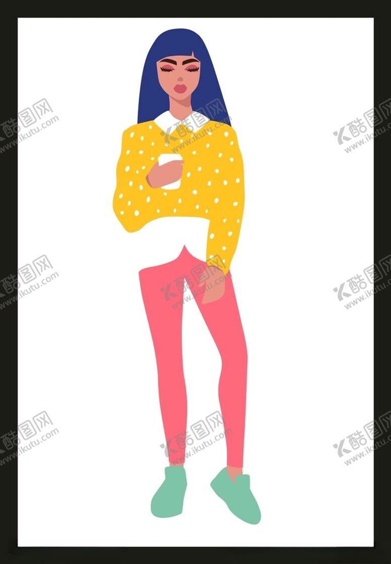 编号：50758901310843258530【酷图网】源文件下载-手绘卡通女孩